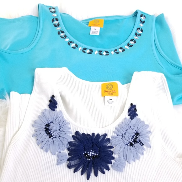 Ruby Rd Tank Tops Ruby Rd. | Tops | Lot Of 2 Ruby Rd Womens Tanks Size Pm B5 | Poshmark